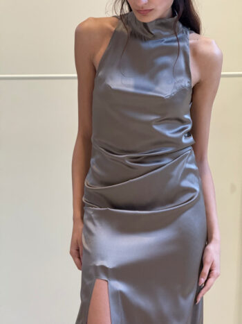 Шёлковое платье оттенка мокка мусс