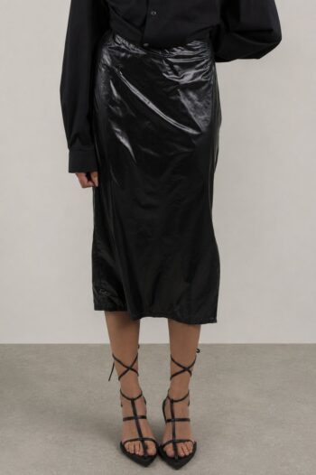 Glossy Pencil Skirt